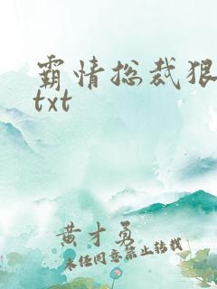 霸情总裁狠狠爱txt