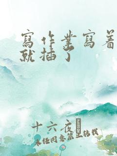 写作业写着写着就插了
