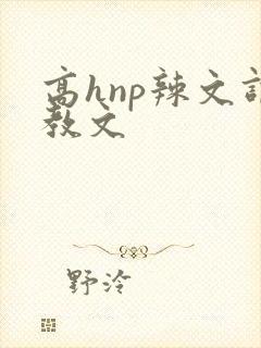 高hnp辣文调教文