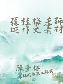 张桂梅老师的事迹作文素材