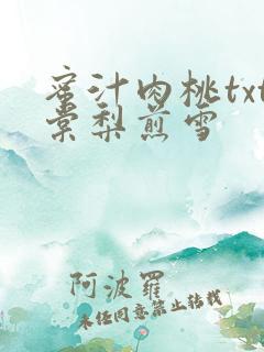 蜜汁肉桃txt棠梨煎雪