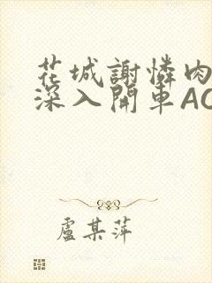 花城谢怜肉车长深入开车AO3