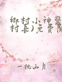 乡村小神医(小村长)免费阅读