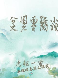 公园南路小说全文免费阅读