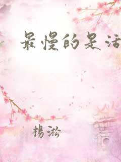 最慢的是活着