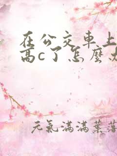 在公交车上弄到高c了怎么办