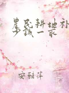 农民耕地补贴多少钱一亩