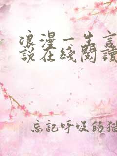 浪漫一生言情小说在线阅读免费阅读