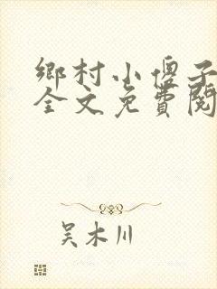 乡村小傻子小说全文免费阅读
