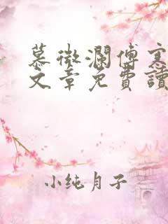 慕微澜傅寒峥全文章免费读