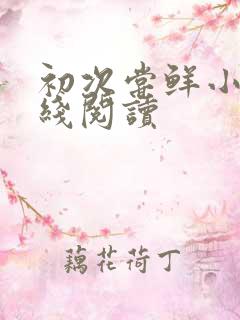 初次尝鲜小说在线阅读