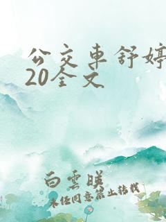 公交车舒婷1一20全文