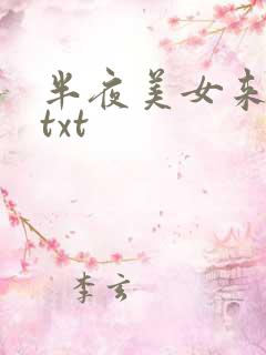 半夜美女来敲门txt