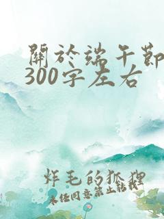 关于端午节周记300字左右