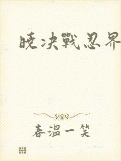 晓决战忍界3