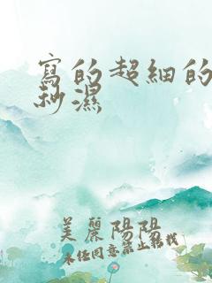 写的超细的开车秒湿