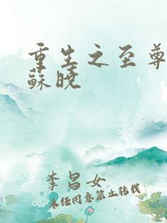 重生之至尊医仙苏晓