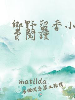 乡野留香小说免费阅读