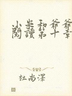 小米和爷爷在线阅读第十章