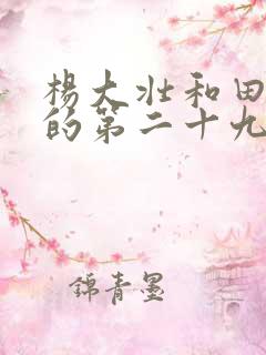 杨大壮和田桂花的第二十九