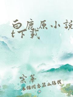 白鹿原小说txt下载