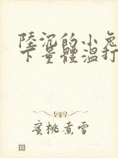 陆沉的小兔子趴下量体温打针