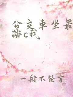 公交车坐最后一排c我