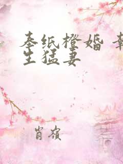 奉纸橙婚 幸孕生猛妻
