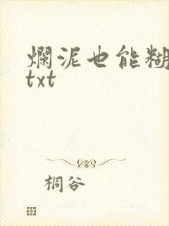 烂泥也能糊上墙txt