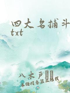 四大名捕斗将军txt