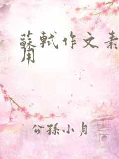 苏轼作文素材运用