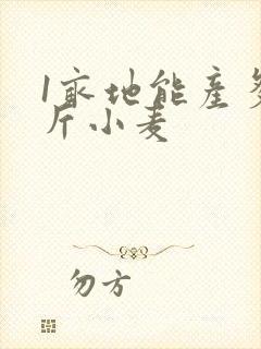 1亩地能产多少斤小麦