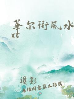 华尔街风水师txt