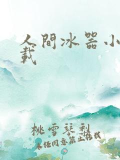 人间冰器小说下载