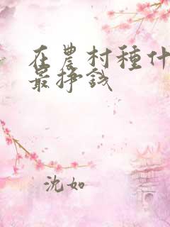 在农村种什么树最挣钱