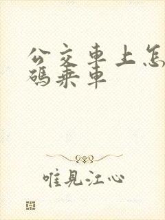 公交车上怎么扫码乘车
