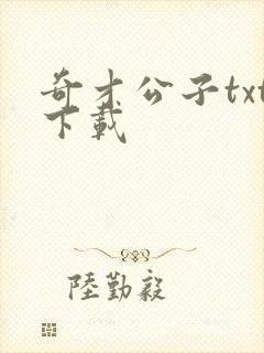 奇才公子txt下载