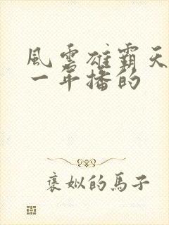 风云雄霸天下哪一年播的