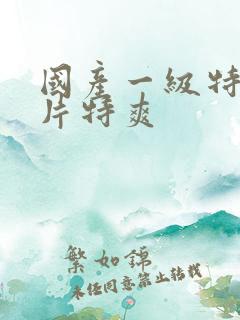 国产一级特黄大片特爽