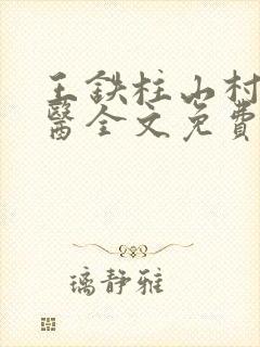 王铁柱山村小神医全文免费阅3461