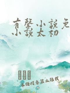 有声小说免费听小说太初