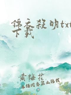 锦衣杀明txt下载