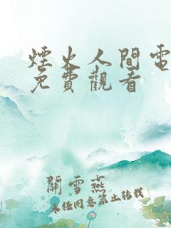 烟火人间电视剧免费观看