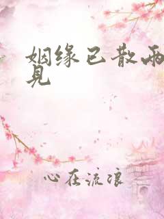 姻缘已散两不相见