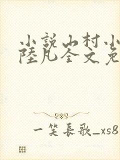 小说山村小神医陆凡全文免费费阅读读