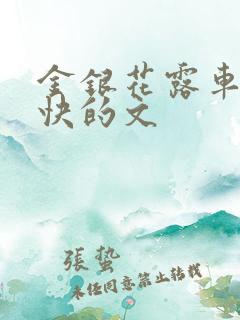 金银花露车速最快的文