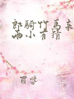 郎骑竹马来by两小有猜