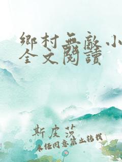 乡村无敌小医仙全文阅读