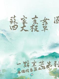 苏家有女 国防四大校草