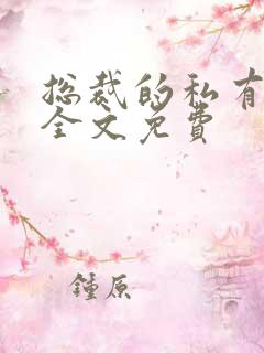 总裁的私有宝贝全文免费